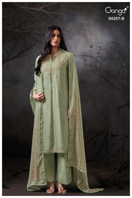 Ganga seresa 5257 wholesale crepe dress material